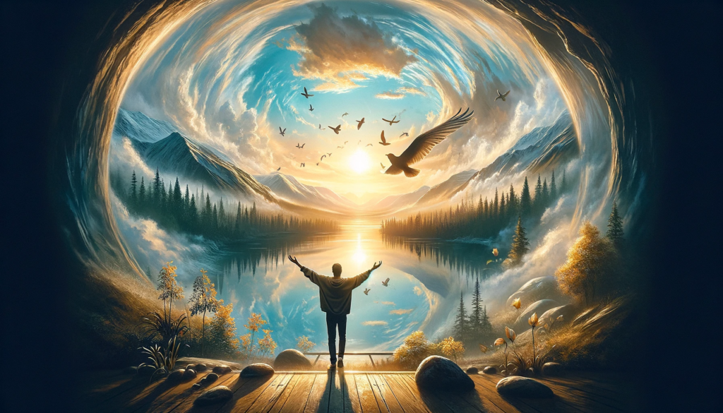 An image that captures the essence of a newfound life in recovery, symbolizing hope, rejuvenation, and positive transformation. The scene should depic