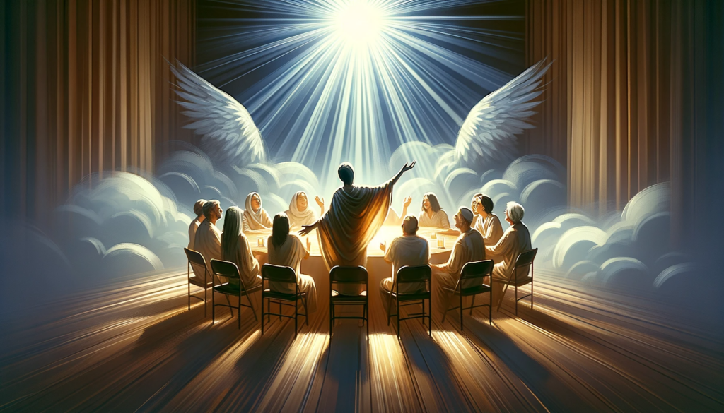 An image that embodies the concept of giving back in recovery. The scene should depict a sense of generosity and service, possibly showing an individu